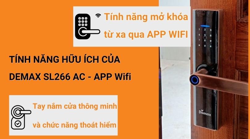 Khóa điện tử Demax EL266 AC - APP Wifi thông minh